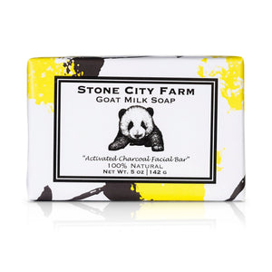 Activated Charcoal goat milk facial bar, 5 oz, wrapped