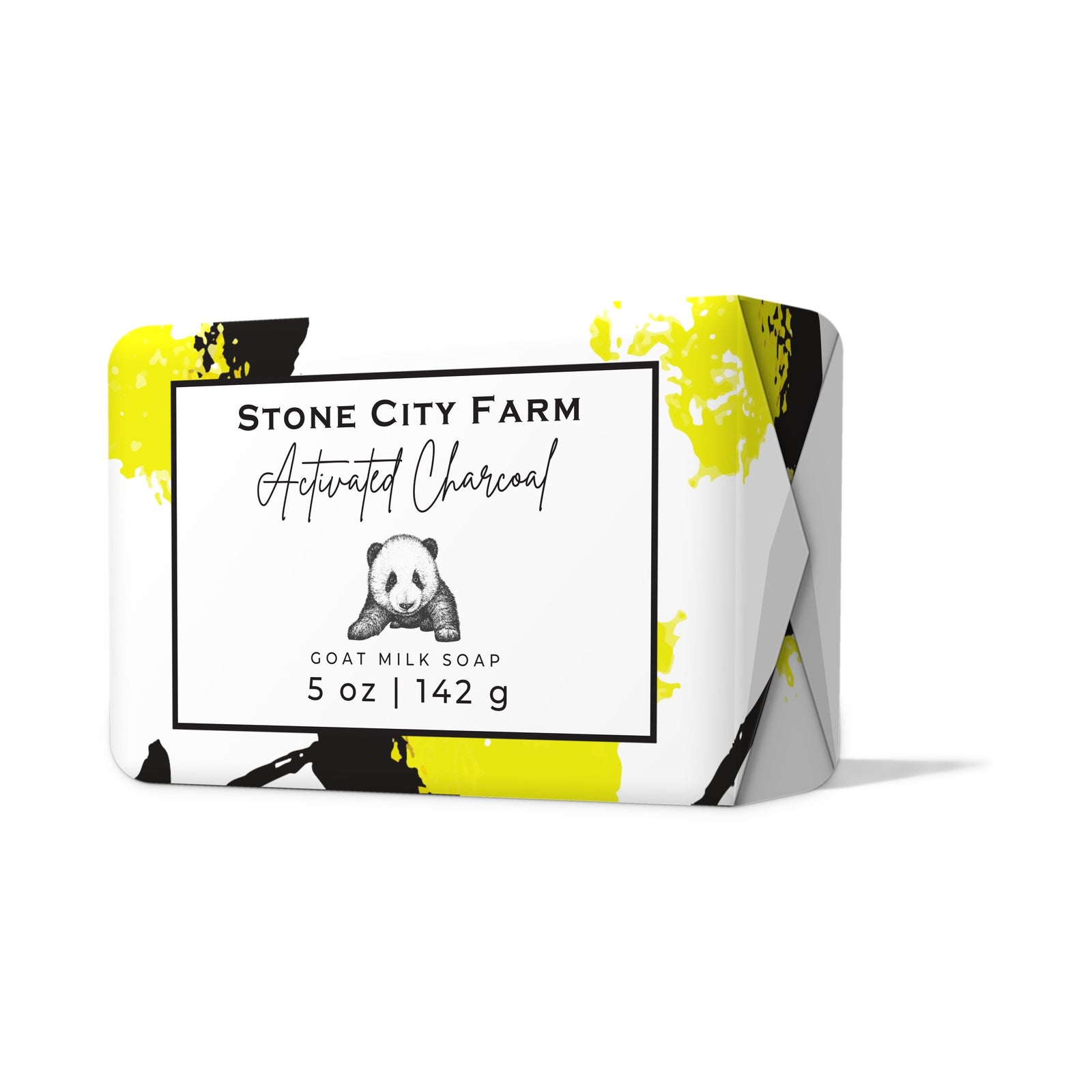 Activated Charcoal Goat Milk Soap Front | Stone City Farm