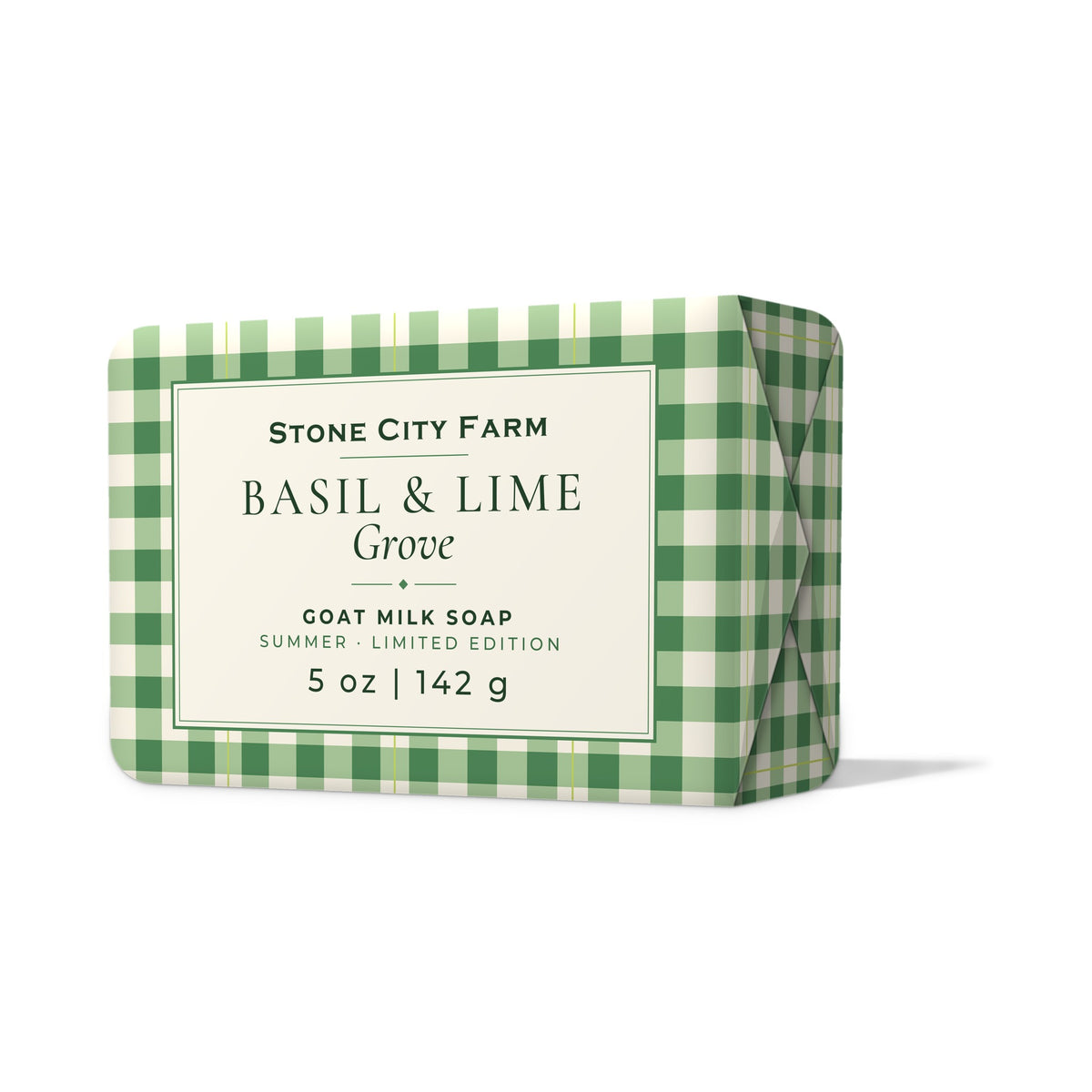 Basil and Lime Grove Goat Milk Soap Front | Stone City Farm