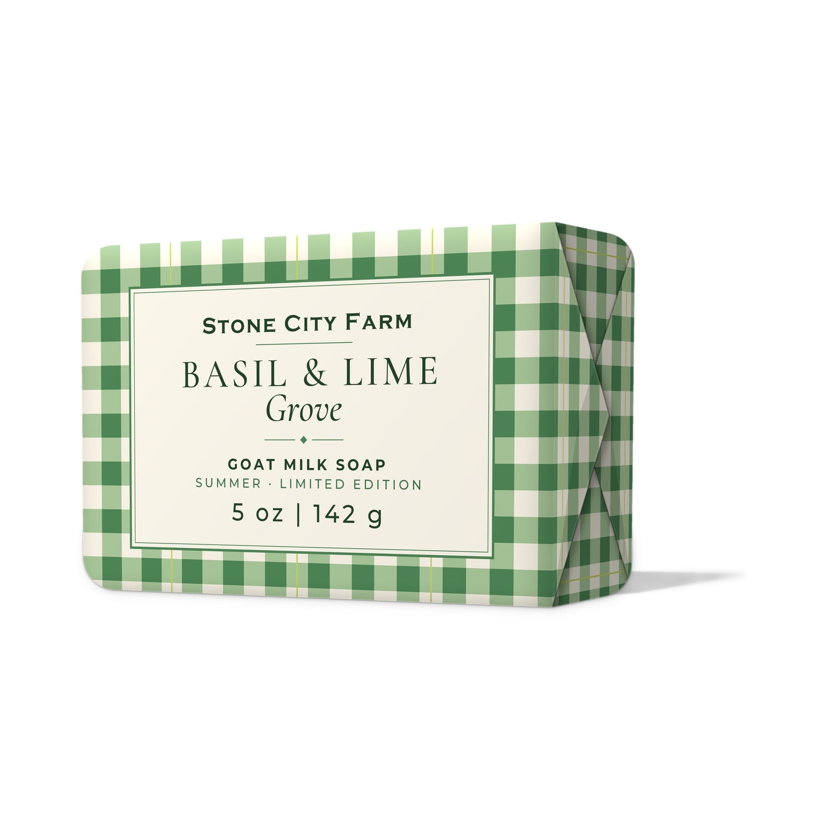 Basil and Lime Grove Goat Milk Soap Front | Stone City Farm