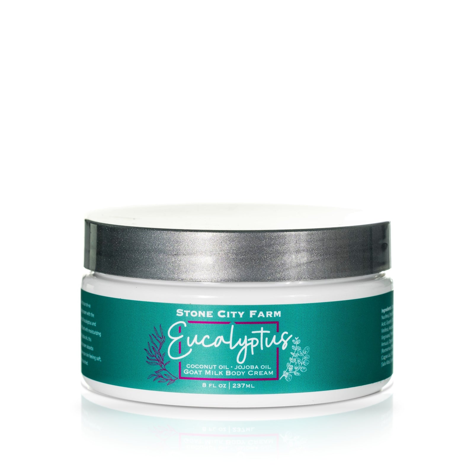 Eucalyptus Spearmint goat milk body cream, 8 fl oz jar