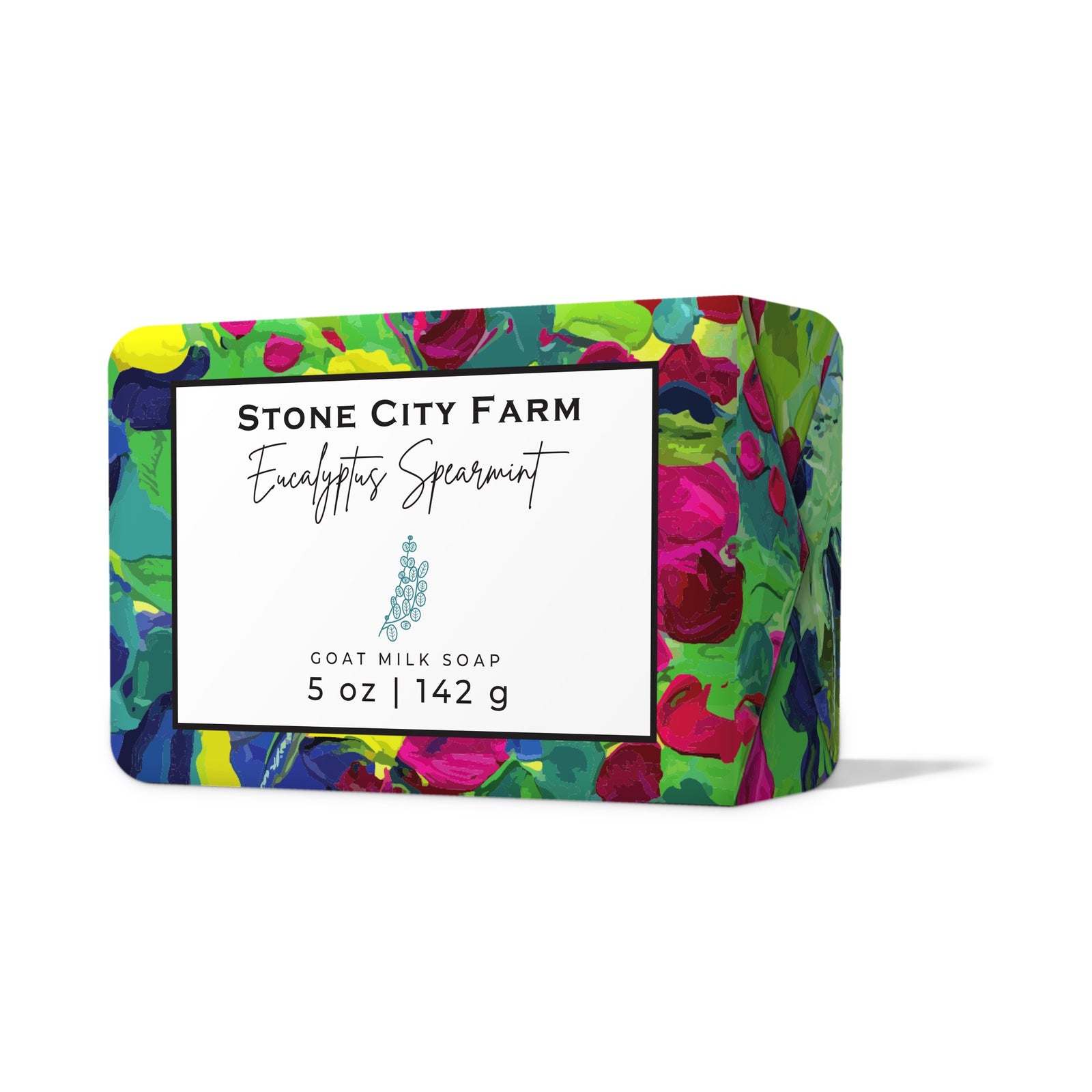 Eucalyptus Spearmint Goat Milk Soap Front | Stone City Farm