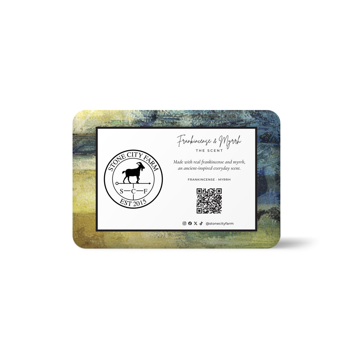 Frankincense & Myrrh Goat Milk Soap Back | Stone City Farm
