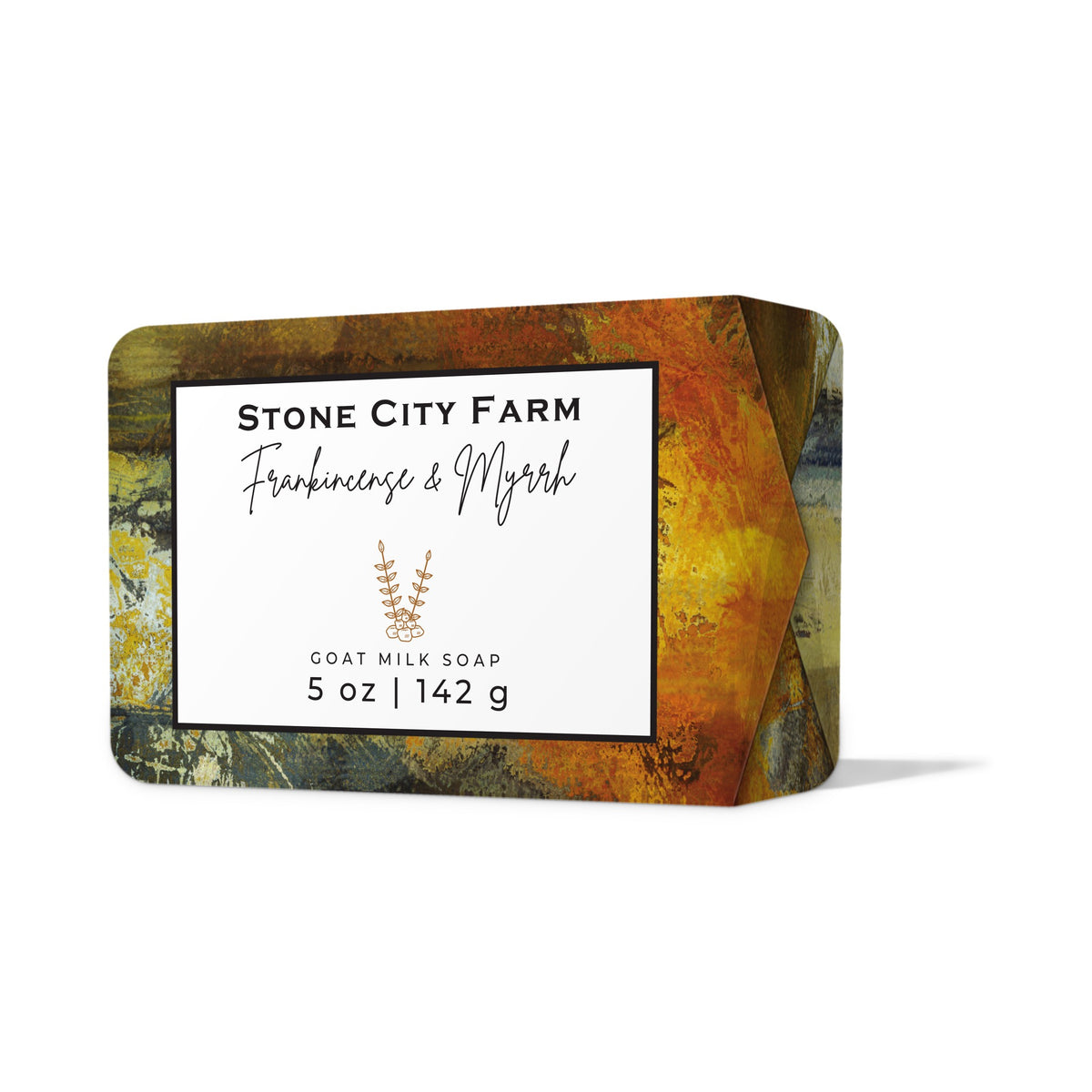 Frankincense & Myrrh Goat Milk Soap Front | Stone City Farm