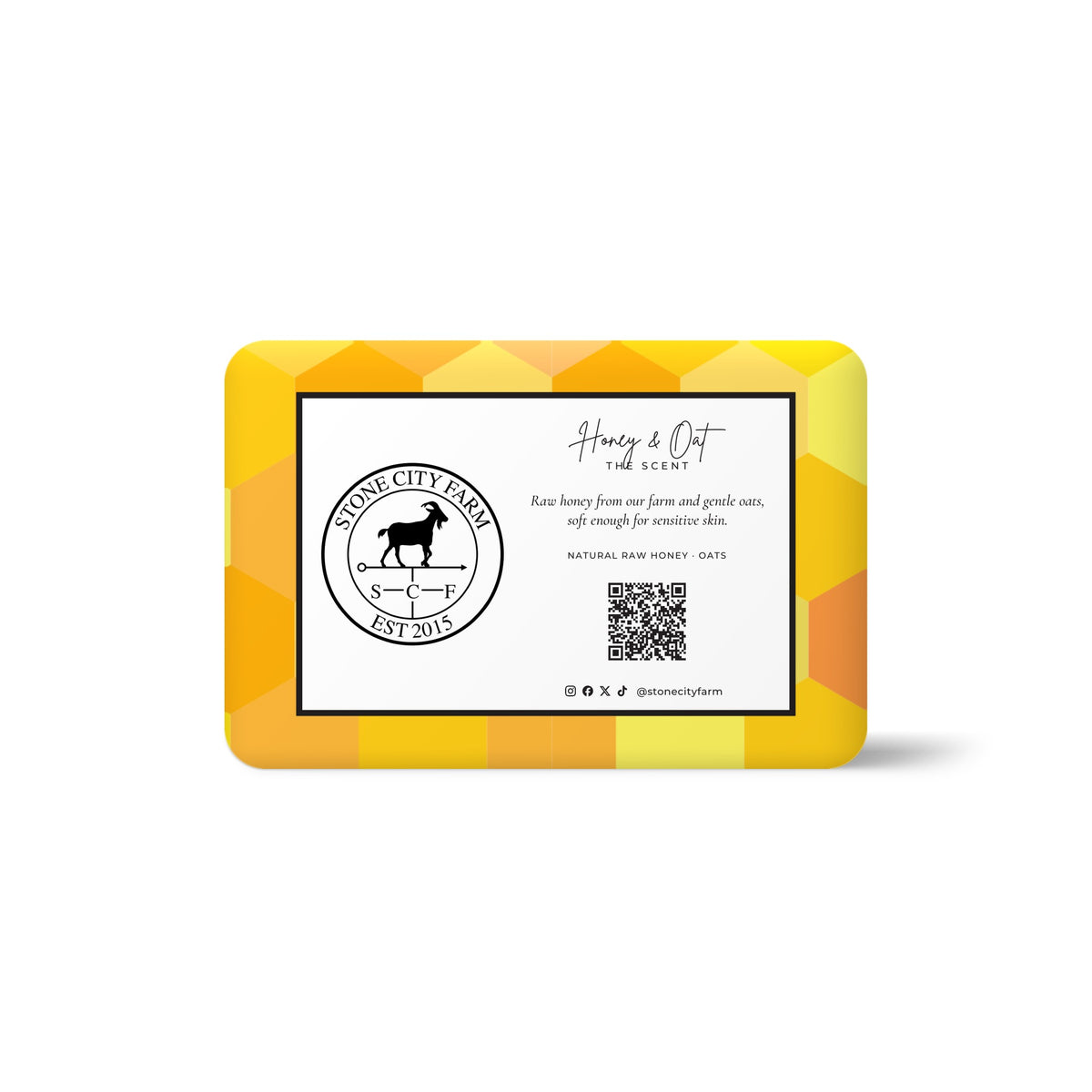 Honey & Oat Goat Milk Soap Back | Stone City Farm