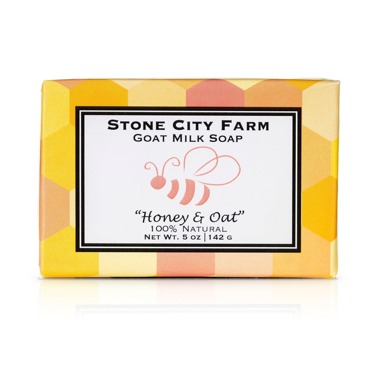 Honey & Oat goat milk soap bar, 5 oz, wrapped