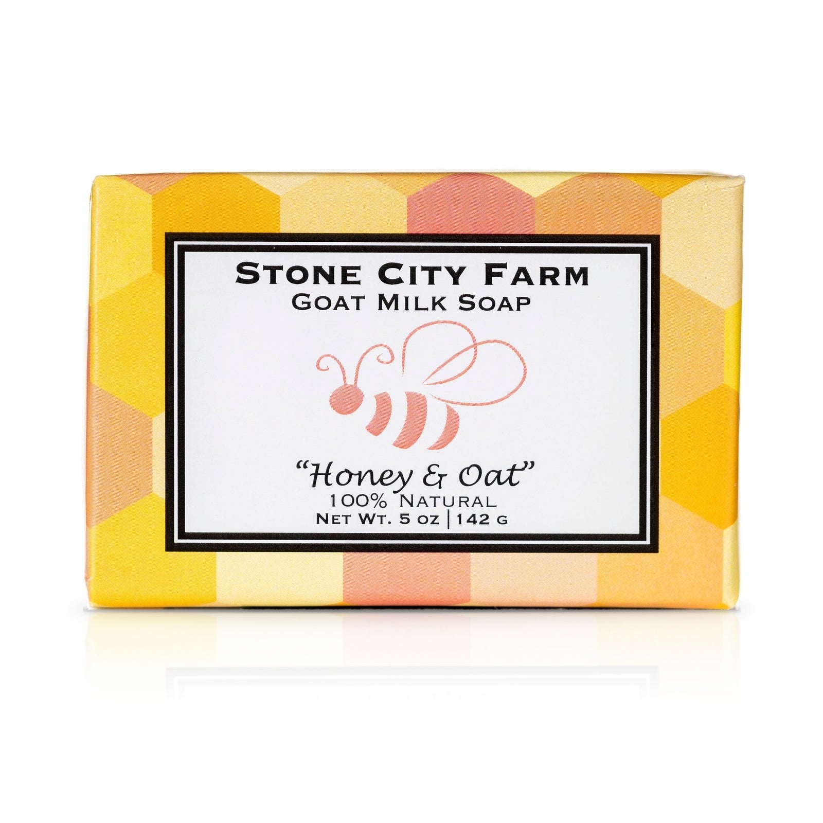 Honey & Oat goat milk soap bar, 5 oz, wrapped