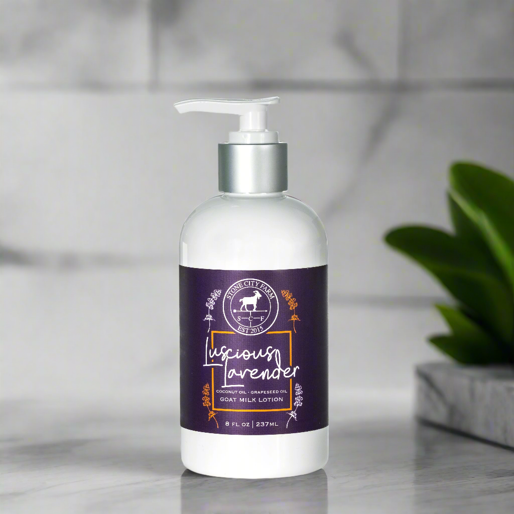 Luscious Lavender goat milk lotion, 8 fl oz