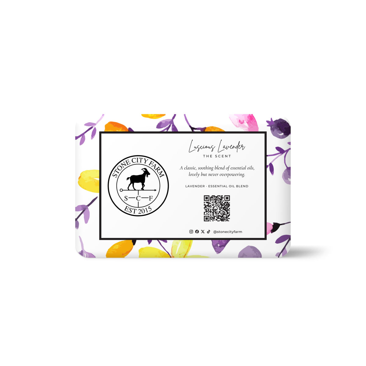 Luscious Lavender Goat Milk Soap Back | Stone City Farm
