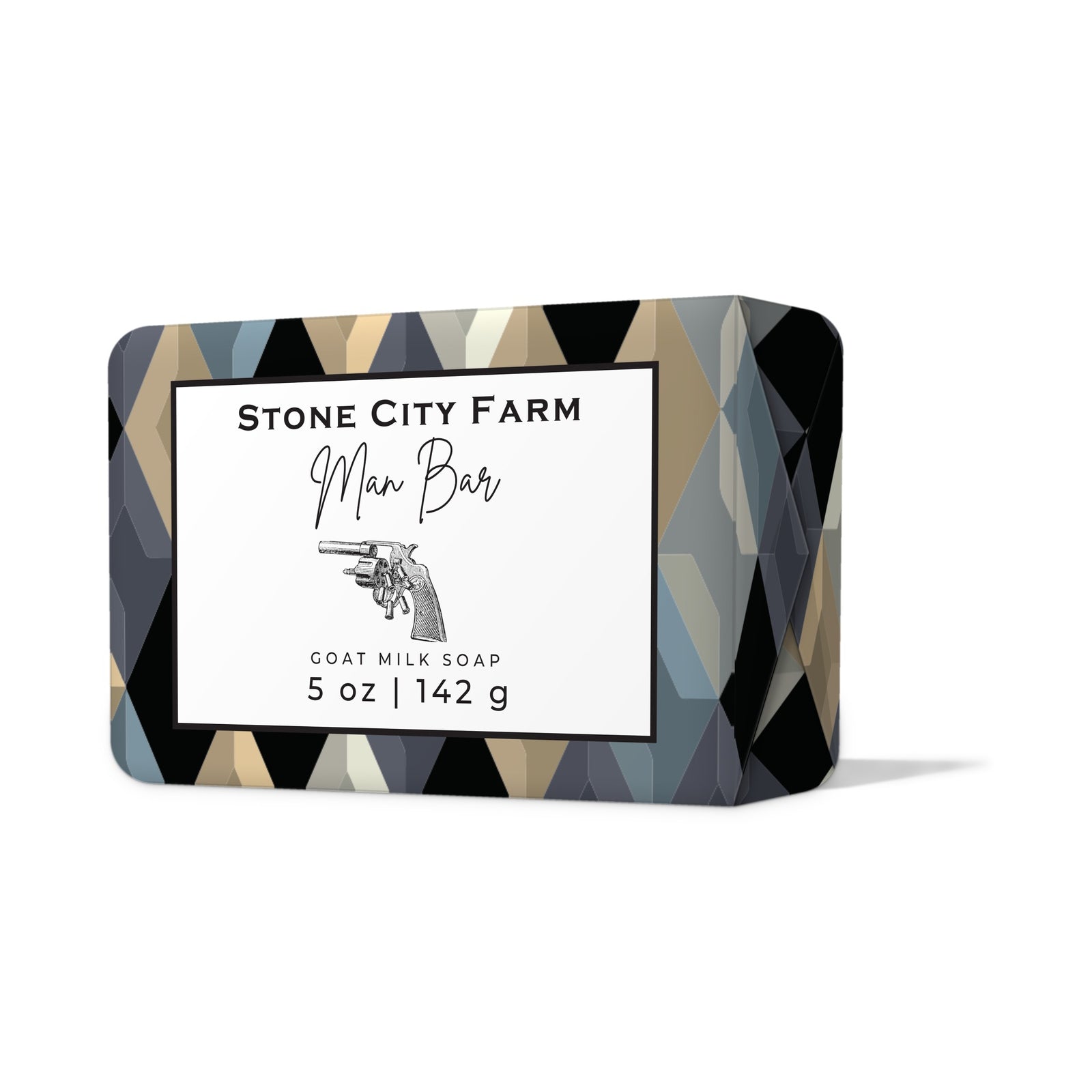 Man Bar Goat Milk Soap Front | Stone City Farm