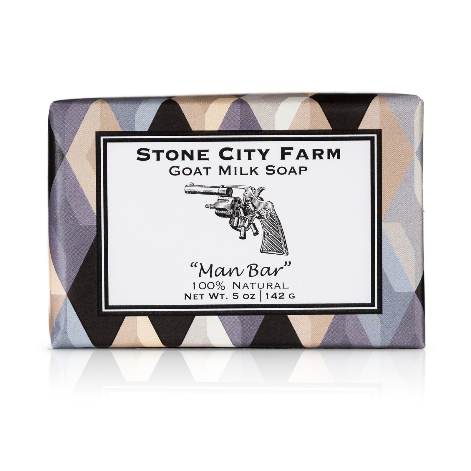 Man Bar goat milk soap bar, 5 oz, wrapped