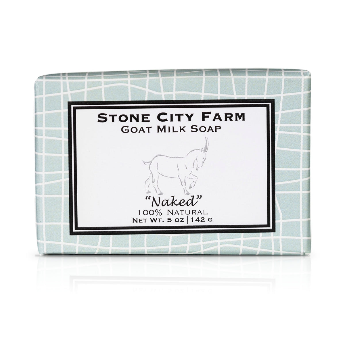 Naked unscented goat milk soap bar, 5 oz, wrapped