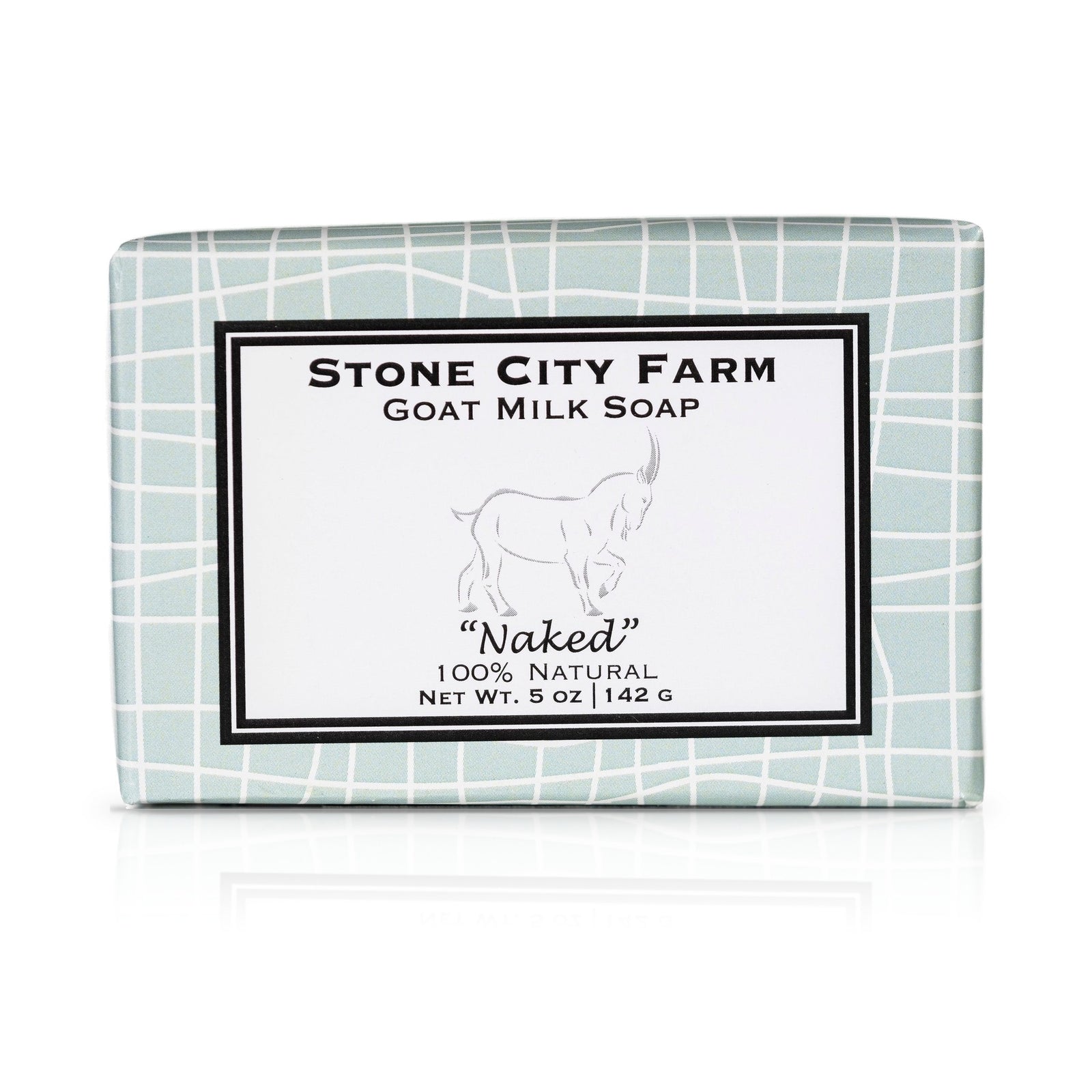 Naked unscented goat milk soap bar, 5 oz, wrapped