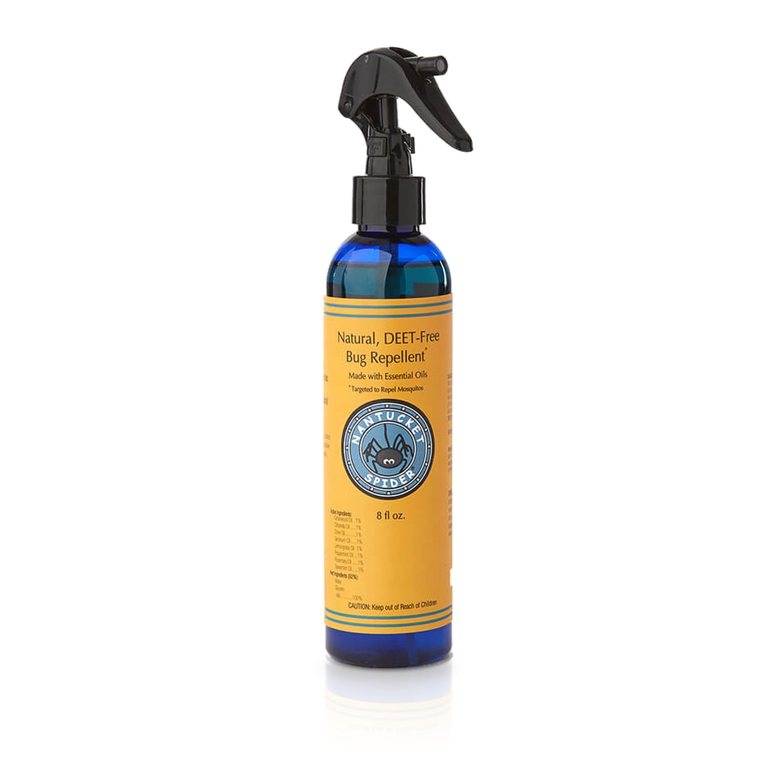Natural Bug Repellent for People by Nantucket Spider, 8 fl oz spray bottle