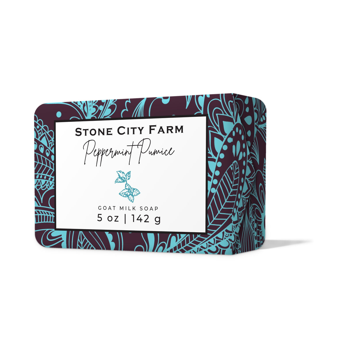 Peppermint Pumice Goat Milk Soap Front | Stone City Farm
