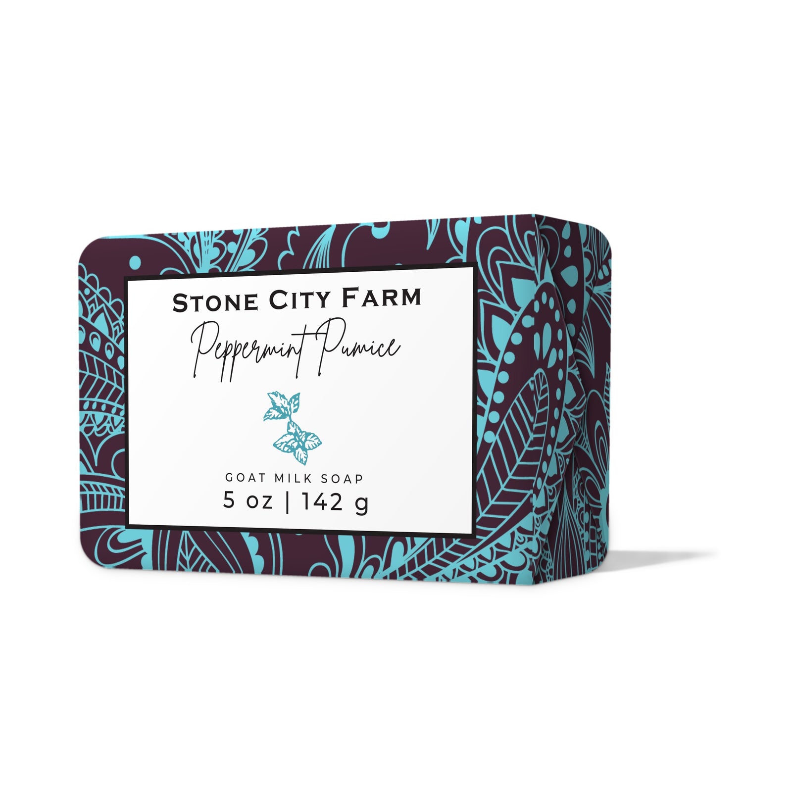 Peppermint Pumice Goat Milk Soap Front | Stone City Farm