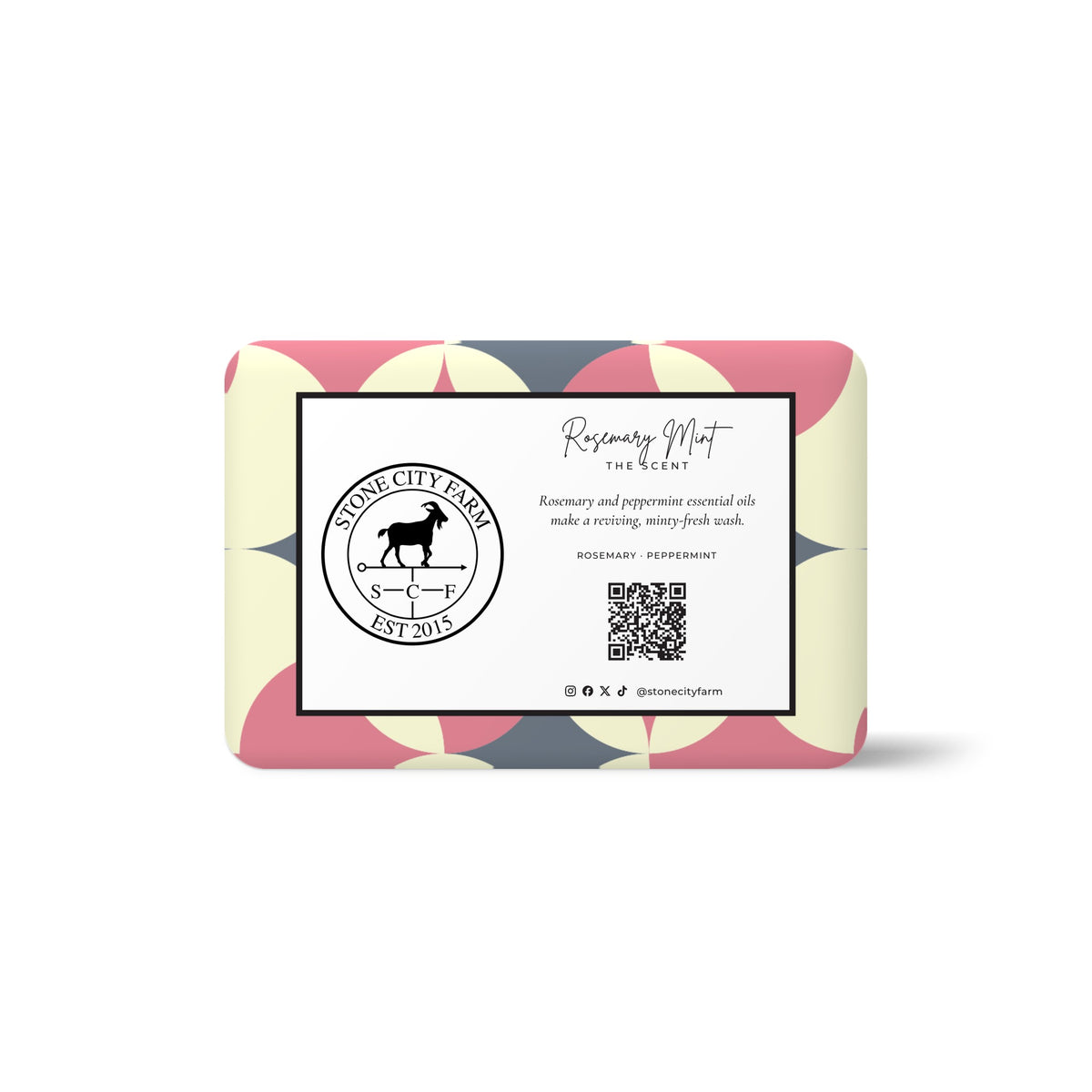 Rosemary Mint Goat Milk Soap Back | Stone City Farm