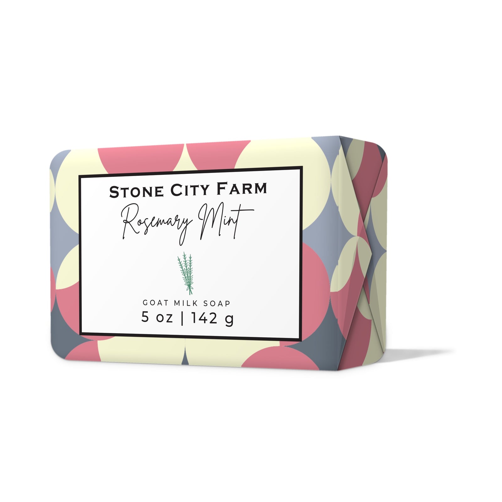 Rosemary Mint Goat Milk Soap Front | Stone City Farm