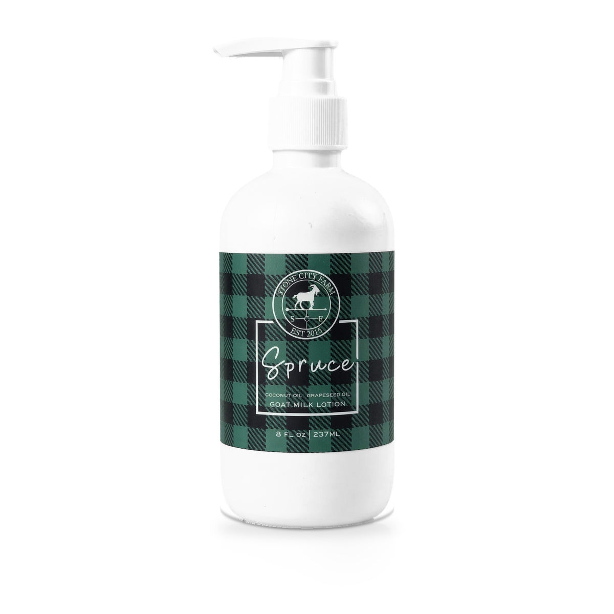 Spruce goat milk lotion, 8 fl oz pump bottle