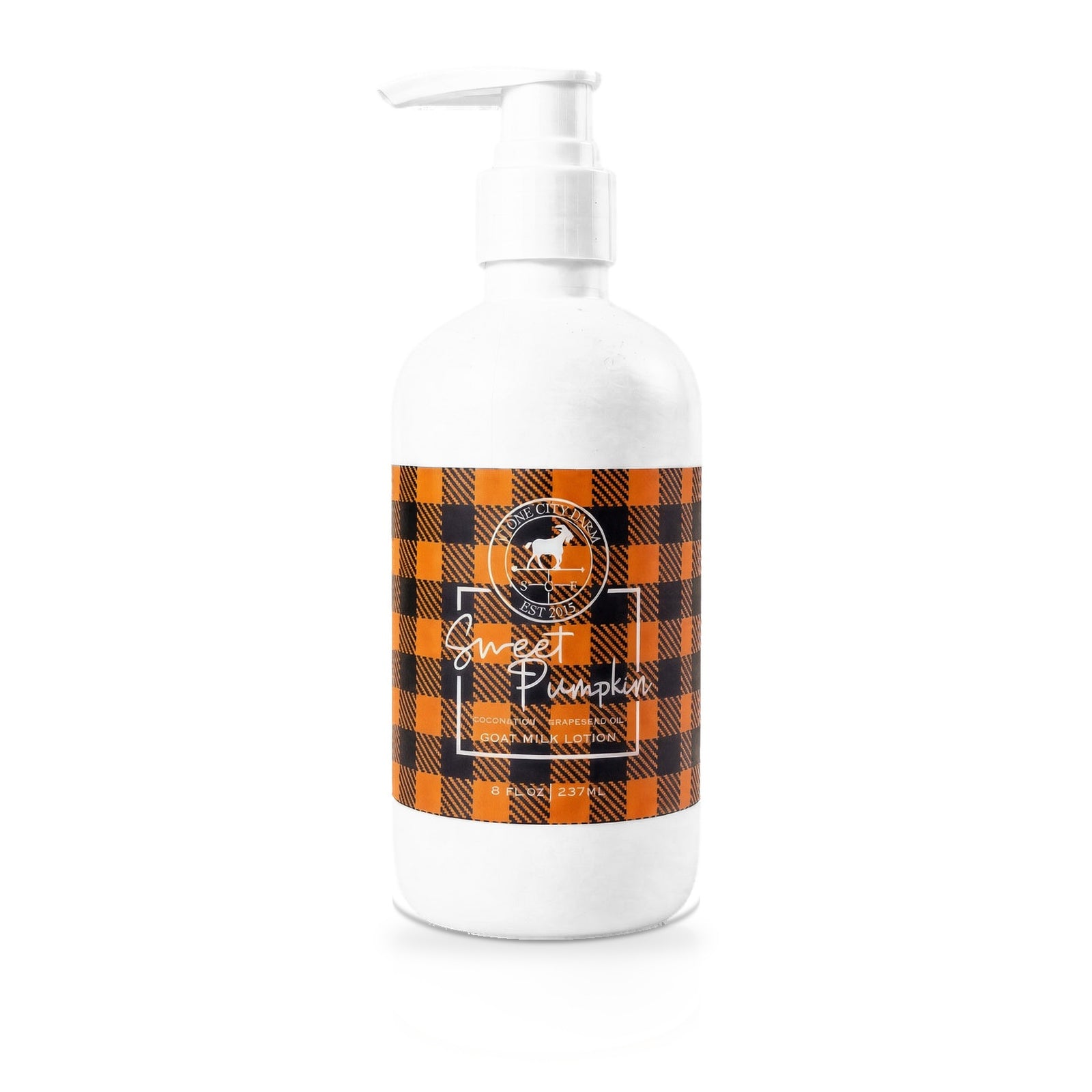 Sweet Pumpkin goat milk lotion, 8 fl oz pump bottle