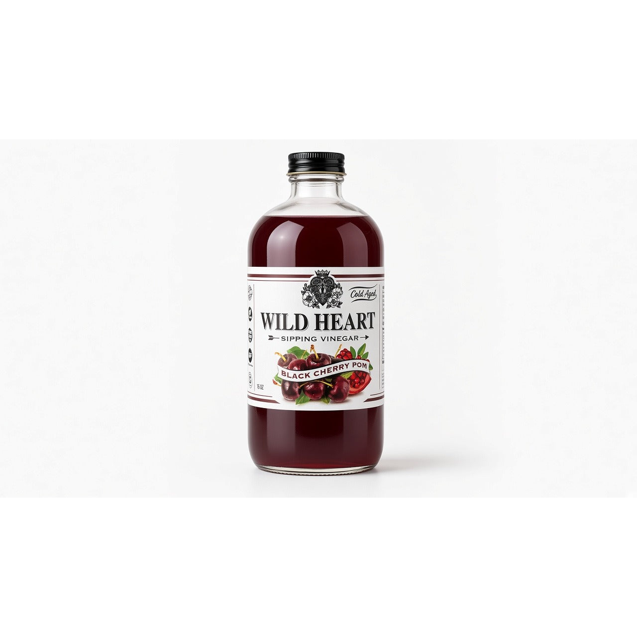 Wild Heart Black Cherry Pom Sipping Vinegar 16 oz