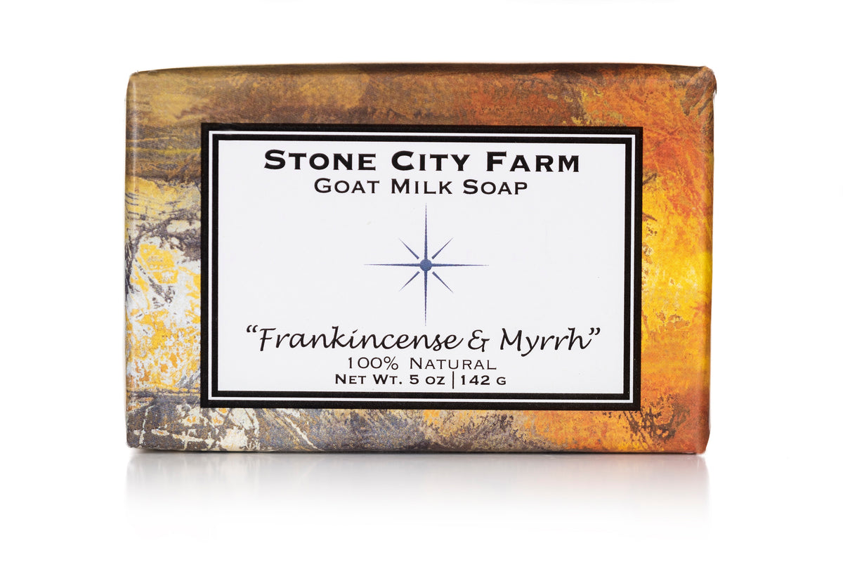 Frankincense & Myrrh goat milk soap bar