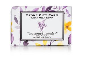 Luscious Lavender goat milk soap bar
