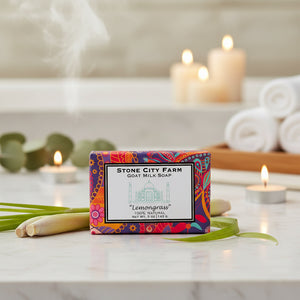 Lemongrass goat milk soap bar