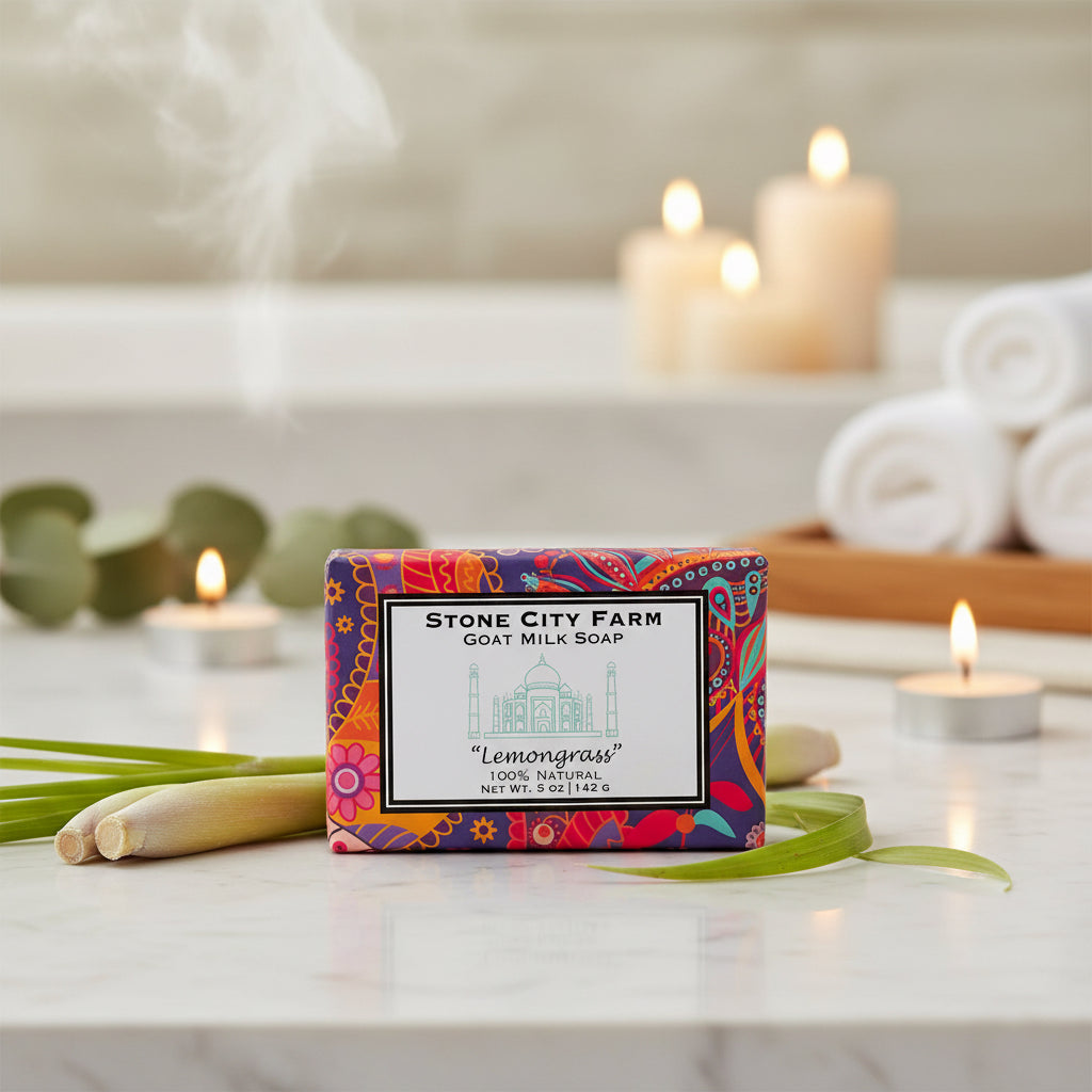 Lemongrass goat milk soap bar