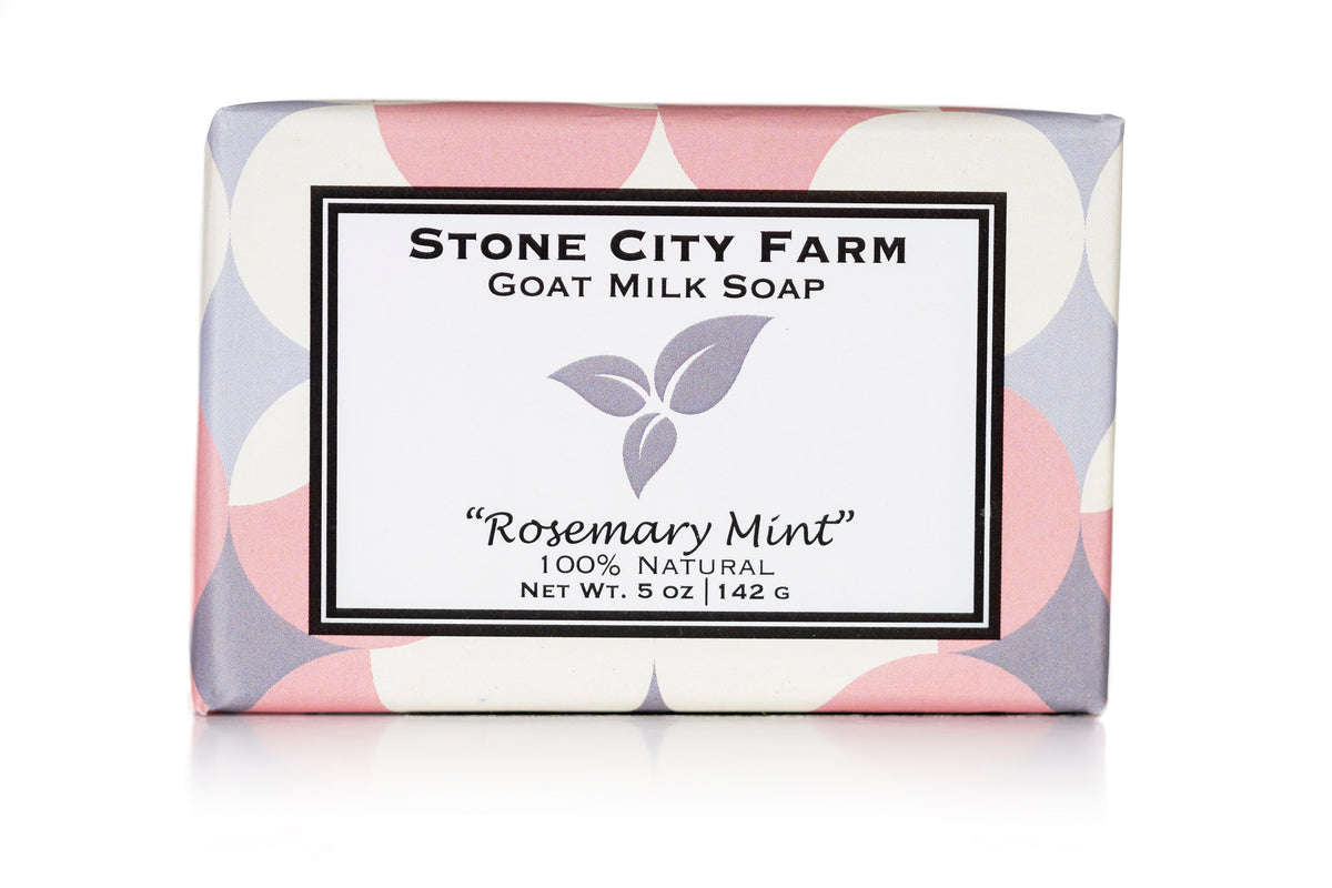 Rosemary Mint goat milk soap bar